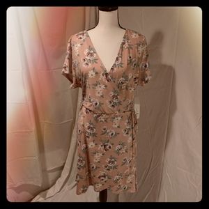 Peach floral dress